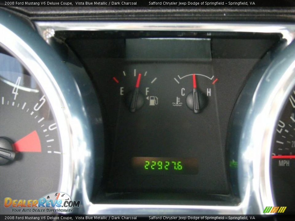 2008 Ford Mustang V6 Deluxe Coupe Vista Blue Metallic / Dark Charcoal Photo #9