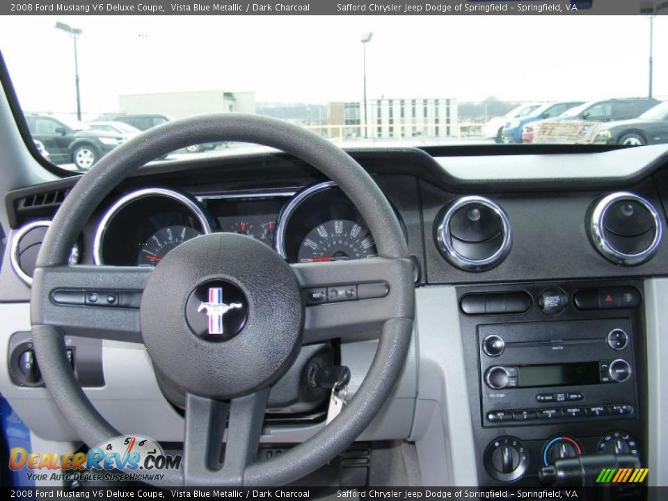 2008 Ford Mustang V6 Deluxe Coupe Vista Blue Metallic / Dark Charcoal Photo #11