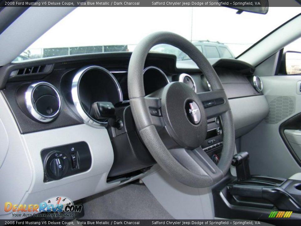 2008 Ford Mustang V6 Deluxe Coupe Vista Blue Metallic / Dark Charcoal Photo #12