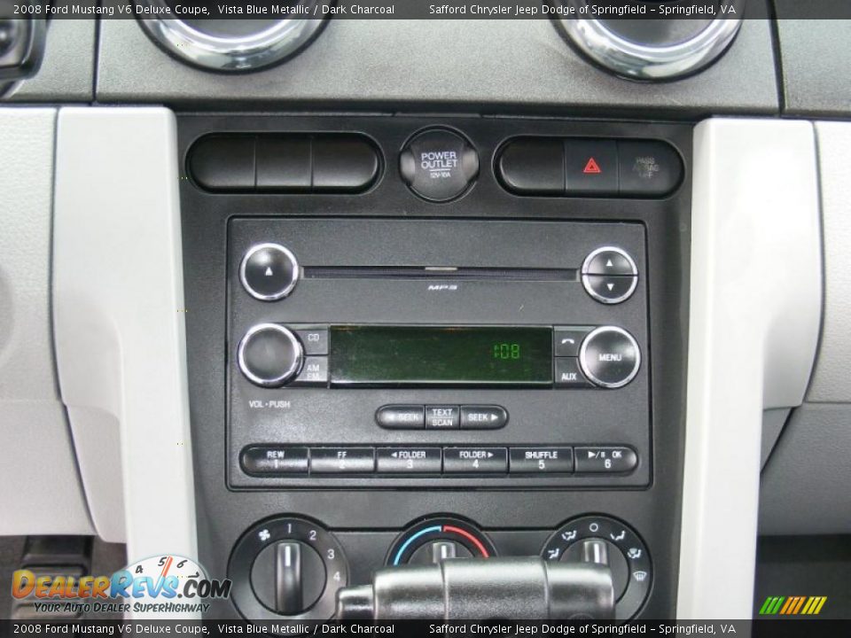 2008 Ford Mustang V6 Deluxe Coupe Vista Blue Metallic / Dark Charcoal Photo #23