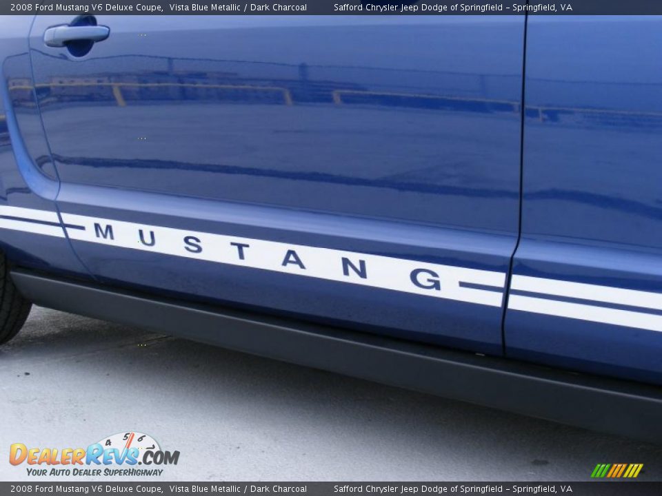 2008 Ford Mustang V6 Deluxe Coupe Vista Blue Metallic / Dark Charcoal Photo #25