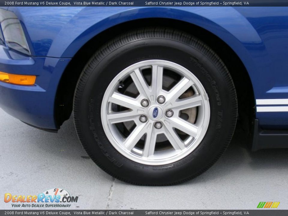 2008 Ford Mustang V6 Deluxe Coupe Vista Blue Metallic / Dark Charcoal Photo #27