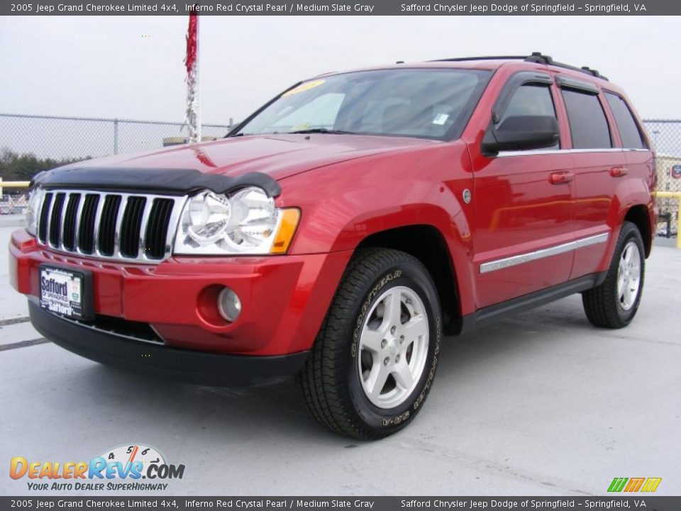 2005 Jeep Grand Cherokee Limited 4x4 Inferno Red Crystal Pearl / Medium Slate Gray Photo #1