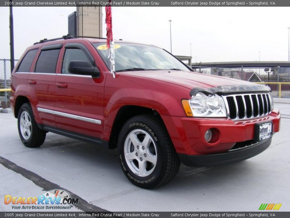 2005 Jeep Grand Cherokee Limited 4x4 Inferno Red Crystal Pearl / Medium Slate Gray Photo #3