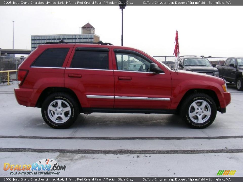 2005 Jeep Grand Cherokee Limited 4x4 Inferno Red Crystal Pearl / Medium Slate Gray Photo #4