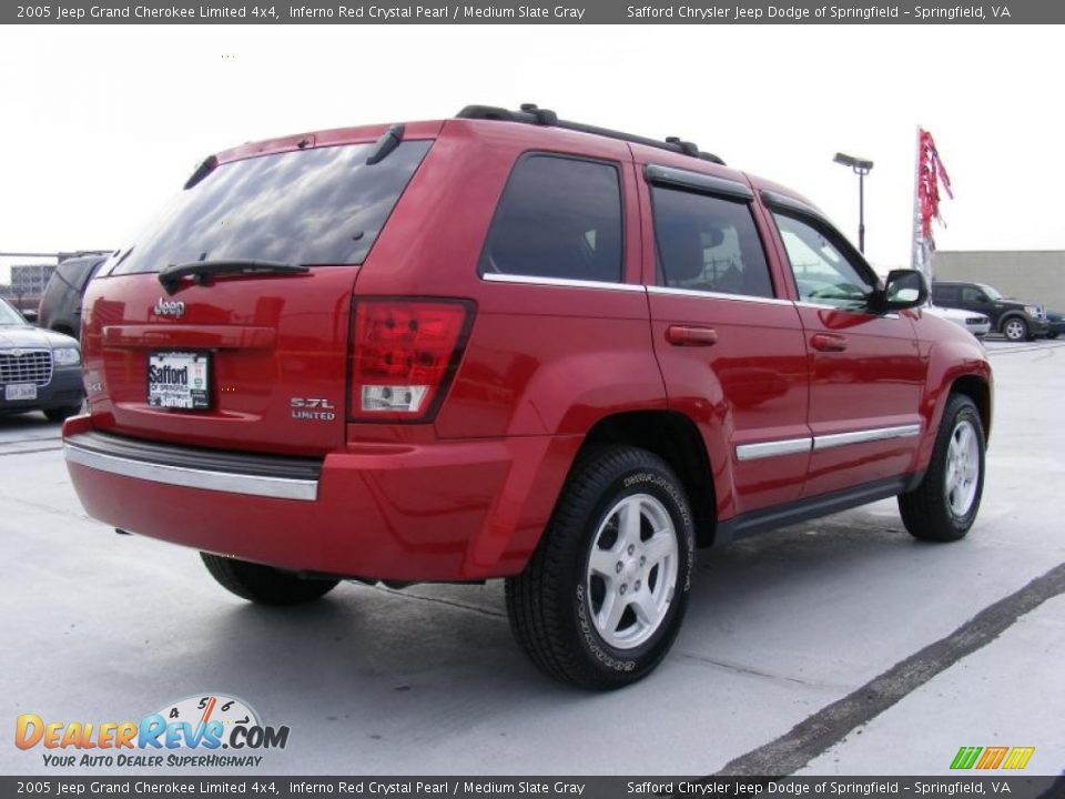 2005 Jeep Grand Cherokee Limited 4x4 Inferno Red Crystal Pearl / Medium Slate Gray Photo #5