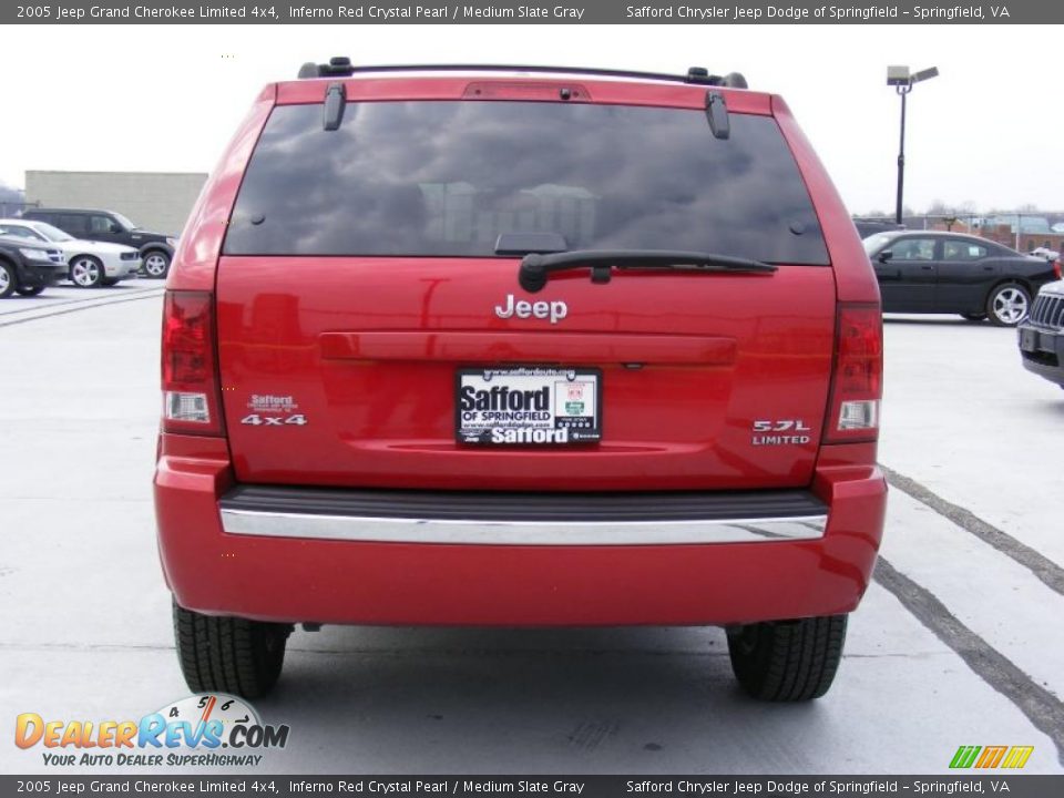 2005 Jeep Grand Cherokee Limited 4x4 Inferno Red Crystal Pearl / Medium Slate Gray Photo #6