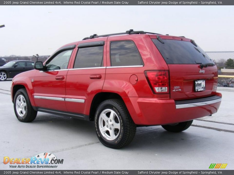 2005 Jeep Grand Cherokee Limited 4x4 Inferno Red Crystal Pearl / Medium Slate Gray Photo #7