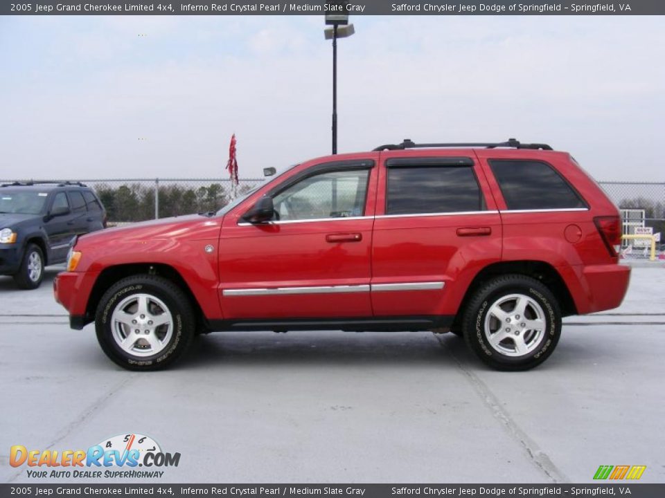 2005 Jeep Grand Cherokee Limited 4x4 Inferno Red Crystal Pearl / Medium Slate Gray Photo #8