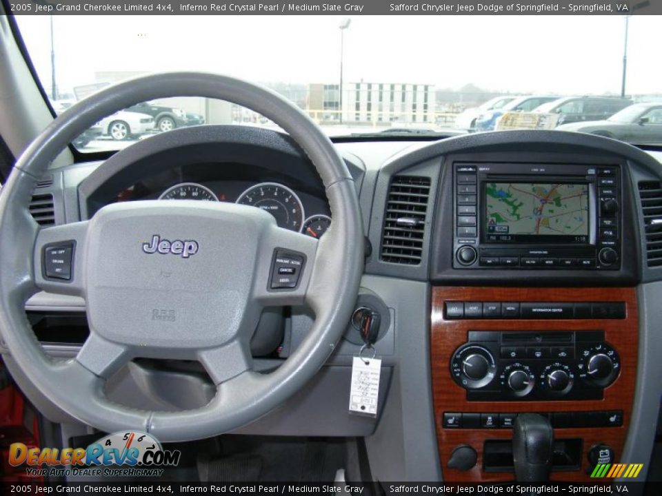 2005 Jeep Grand Cherokee Limited 4x4 Inferno Red Crystal Pearl / Medium Slate Gray Photo #12