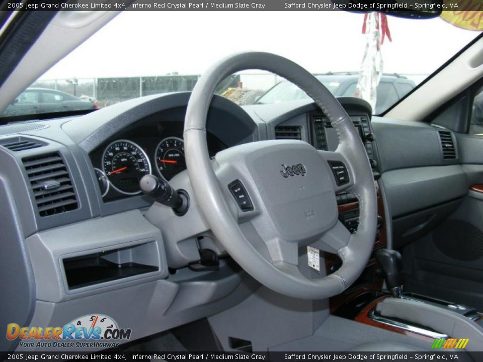 2005 Jeep Grand Cherokee Limited 4x4 Inferno Red Crystal Pearl / Medium Slate Gray Photo #13