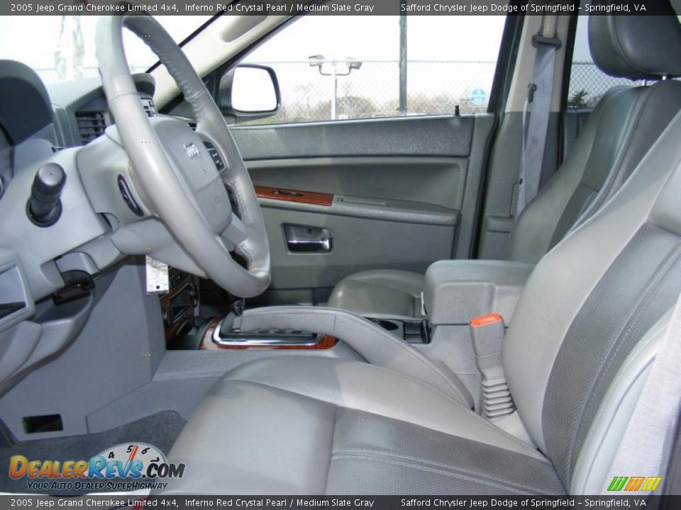 2005 Jeep Grand Cherokee Limited 4x4 Inferno Red Crystal Pearl / Medium Slate Gray Photo #14
