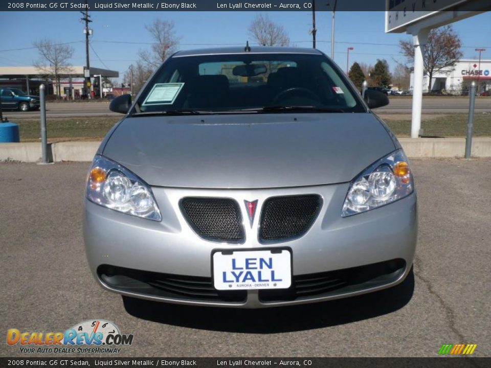 2008 Pontiac G6 GT Sedan Liquid Silver Metallic / Ebony Black Photo #2