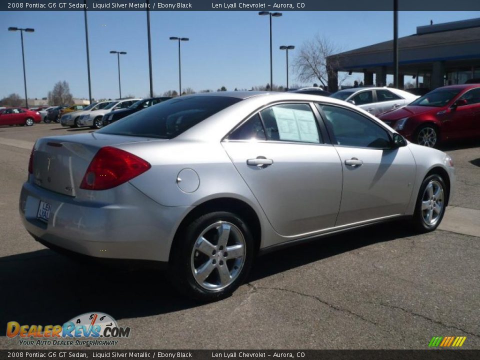 2008 Pontiac G6 GT Sedan Liquid Silver Metallic / Ebony Black Photo #6