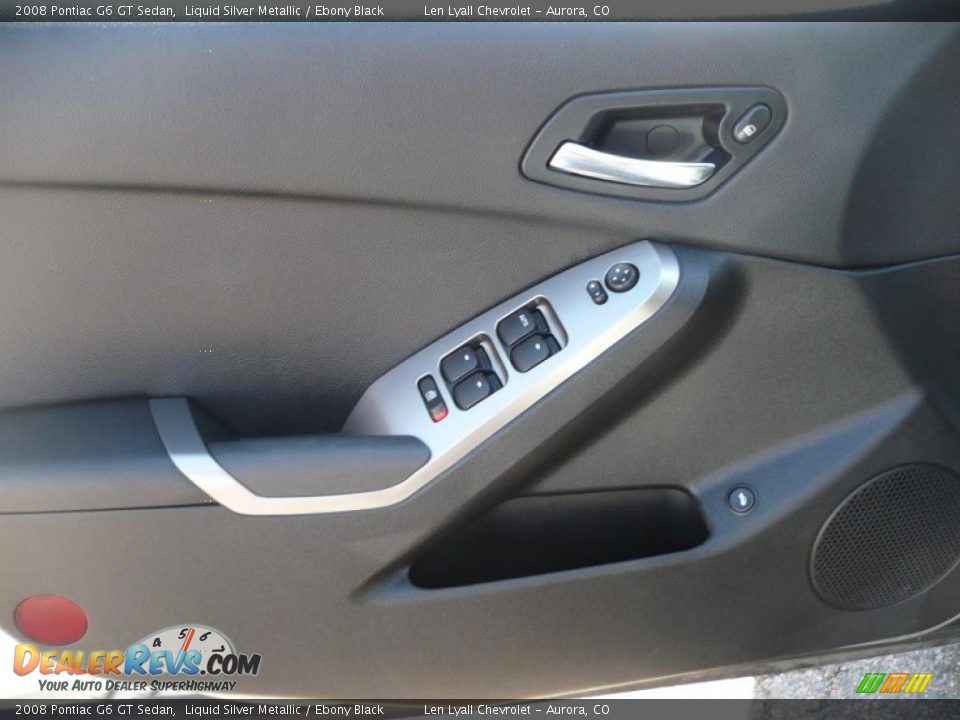 2008 Pontiac G6 GT Sedan Liquid Silver Metallic / Ebony Black Photo #7