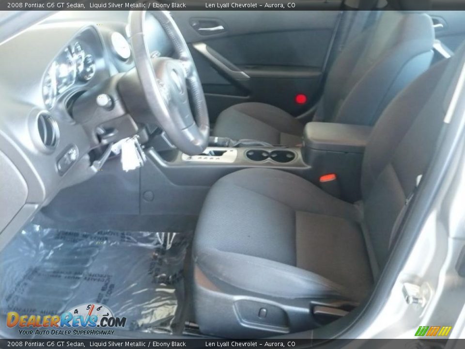 2008 Pontiac G6 GT Sedan Liquid Silver Metallic / Ebony Black Photo #9