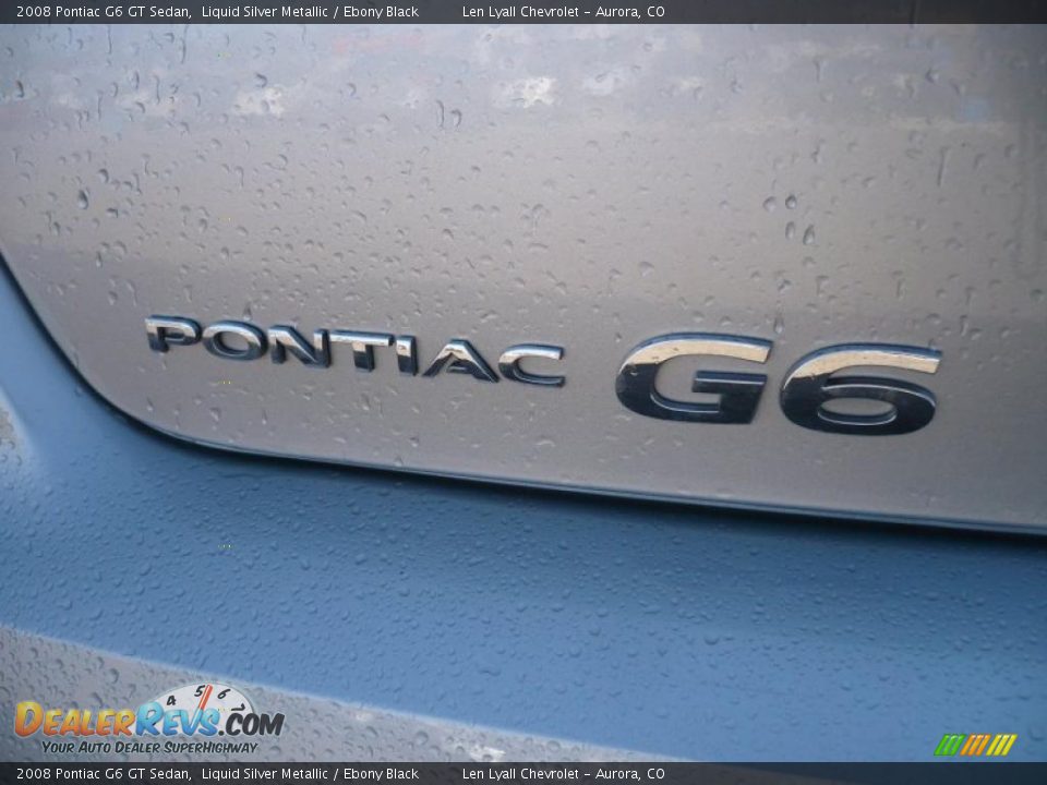 2008 Pontiac G6 GT Sedan Liquid Silver Metallic / Ebony Black Photo #12