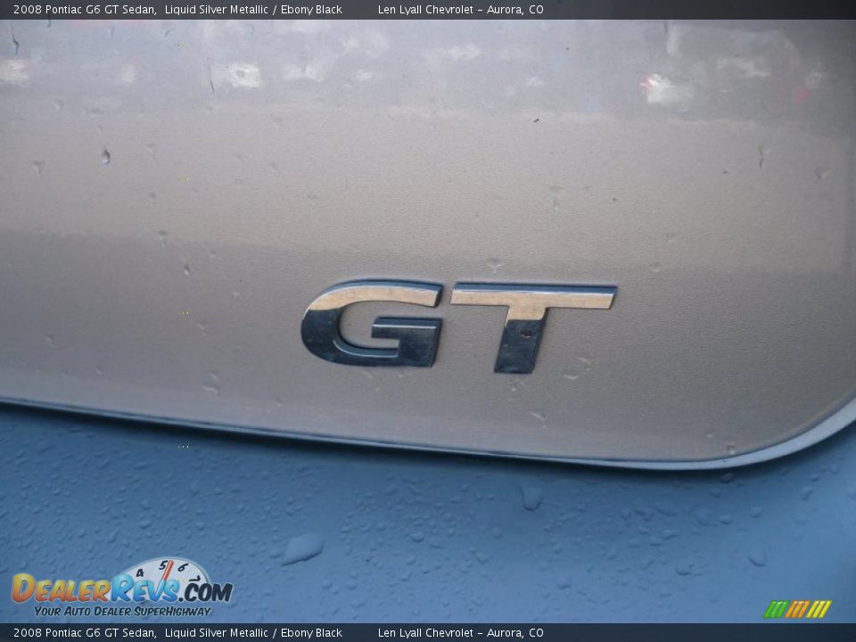2008 Pontiac G6 GT Sedan Liquid Silver Metallic / Ebony Black Photo #13