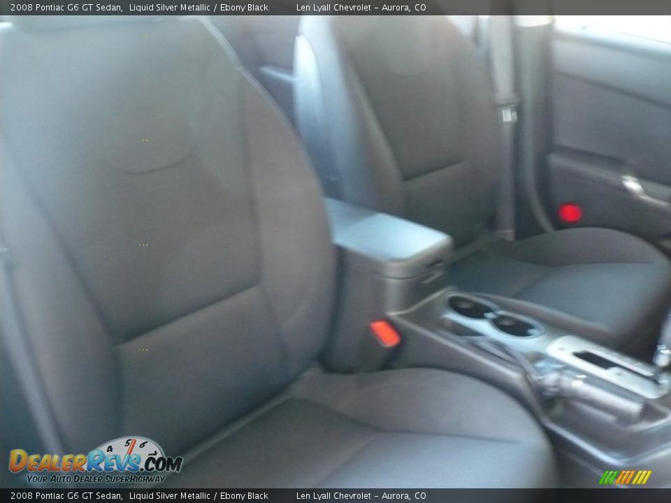 2008 Pontiac G6 GT Sedan Liquid Silver Metallic / Ebony Black Photo #14