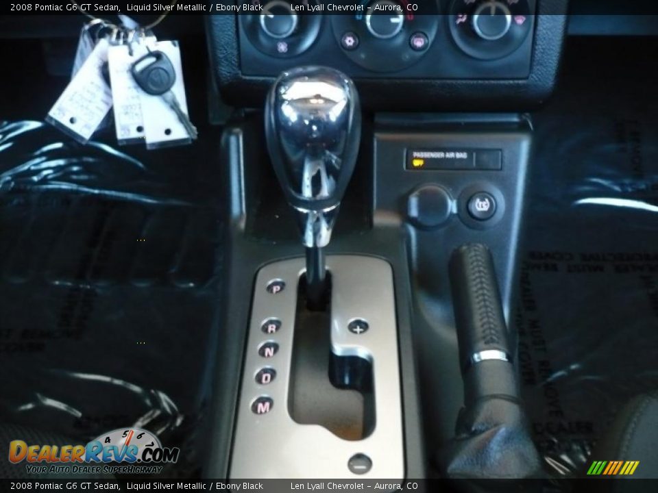 2008 Pontiac G6 GT Sedan Liquid Silver Metallic / Ebony Black Photo #17