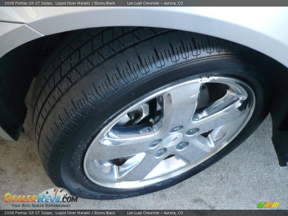 2008 Pontiac G6 GT Sedan Liquid Silver Metallic / Ebony Black Photo #21
