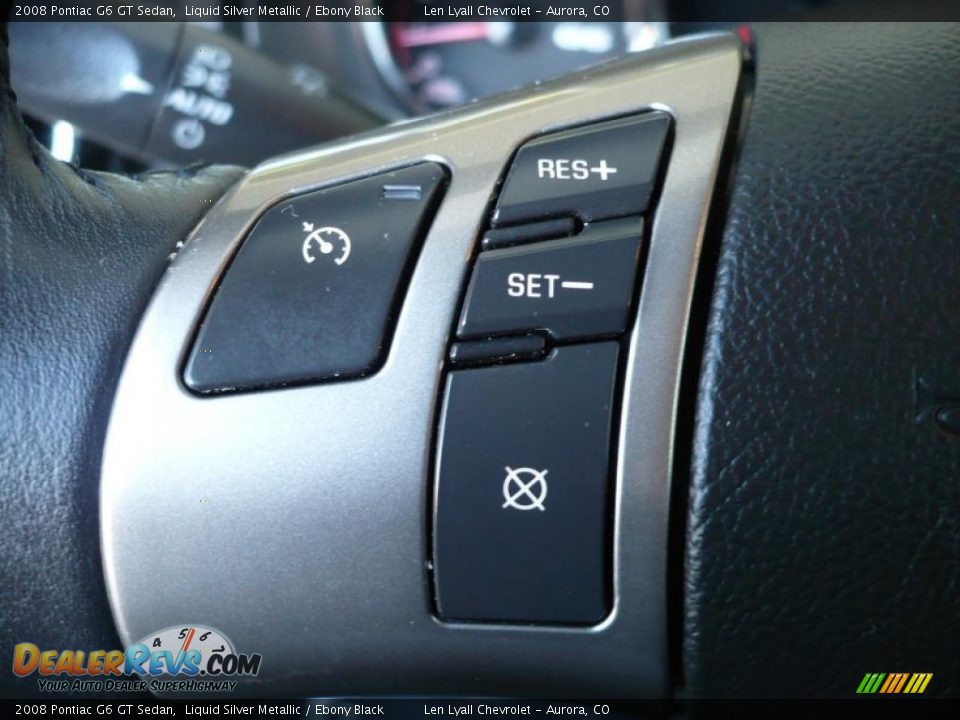 2008 Pontiac G6 GT Sedan Liquid Silver Metallic / Ebony Black Photo #22