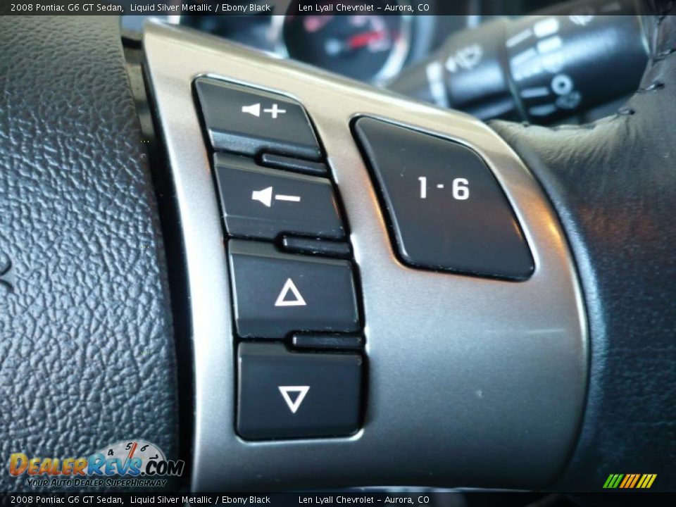 2008 Pontiac G6 GT Sedan Liquid Silver Metallic / Ebony Black Photo #23