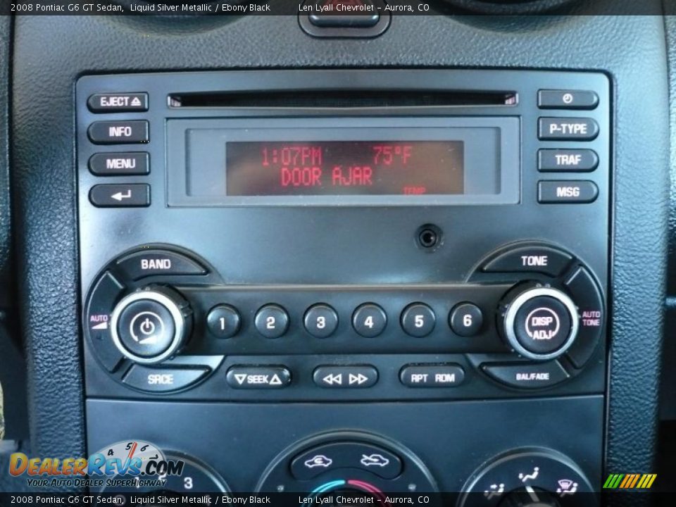 2008 Pontiac G6 GT Sedan Liquid Silver Metallic / Ebony Black Photo #24