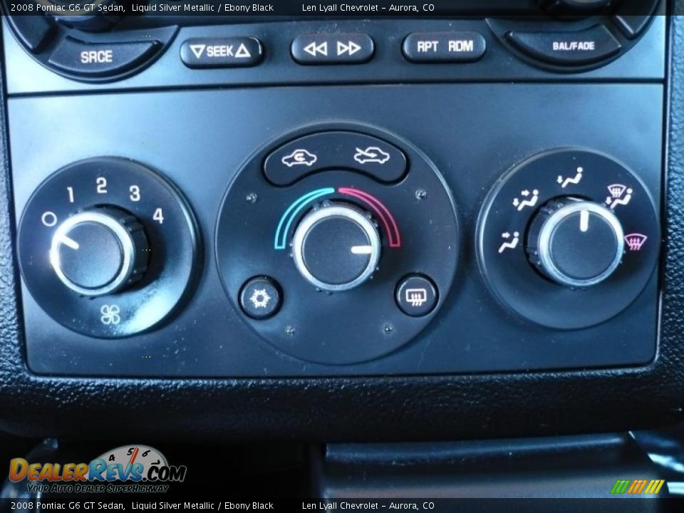 2008 Pontiac G6 GT Sedan Liquid Silver Metallic / Ebony Black Photo #25