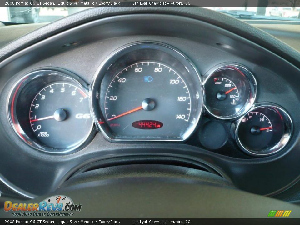 2008 Pontiac G6 GT Sedan Liquid Silver Metallic / Ebony Black Photo #27