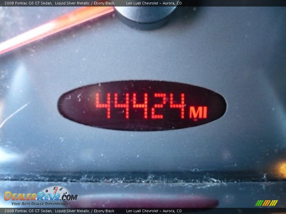 2008 Pontiac G6 GT Sedan Liquid Silver Metallic / Ebony Black Photo #28