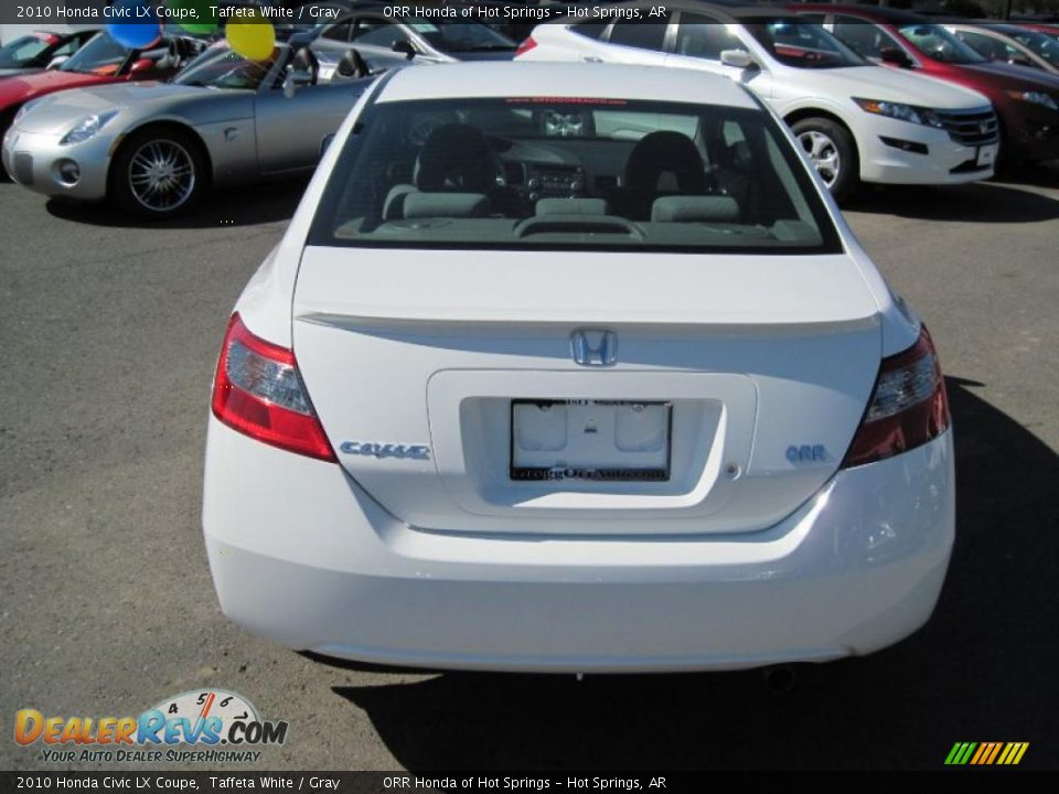 2010 Honda Civic LX Coupe Taffeta White / Gray Photo #4