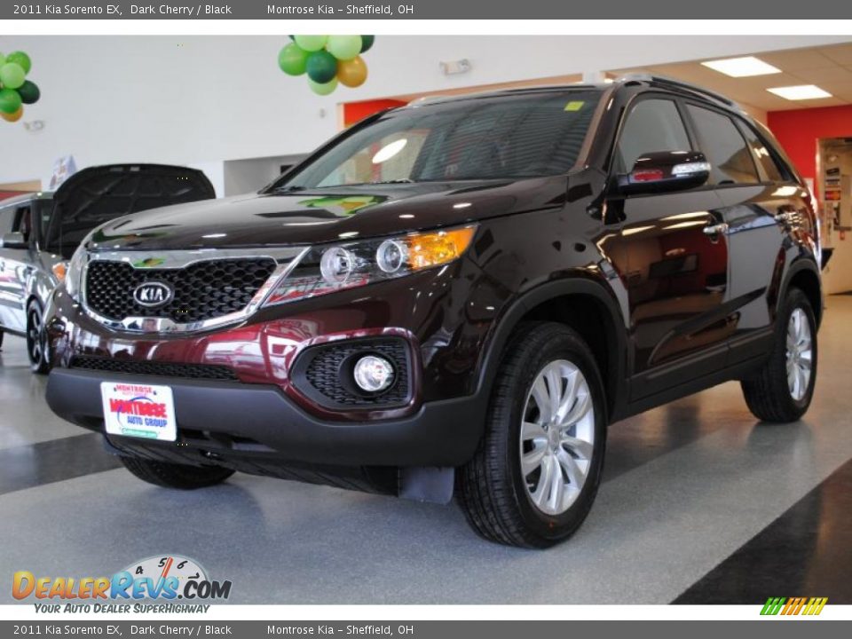 2011 Kia Sorento EX Dark Cherry / Black Photo #3