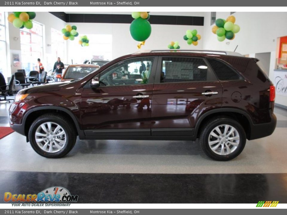 2011 Kia Sorento EX Dark Cherry / Black Photo #4