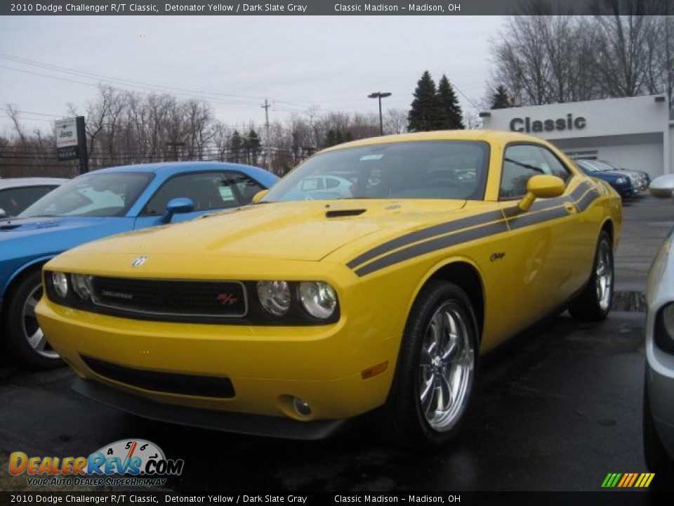 2010 Dodge Challenger R/T Classic Detonator Yellow / Dark Slate Gray Photo #1