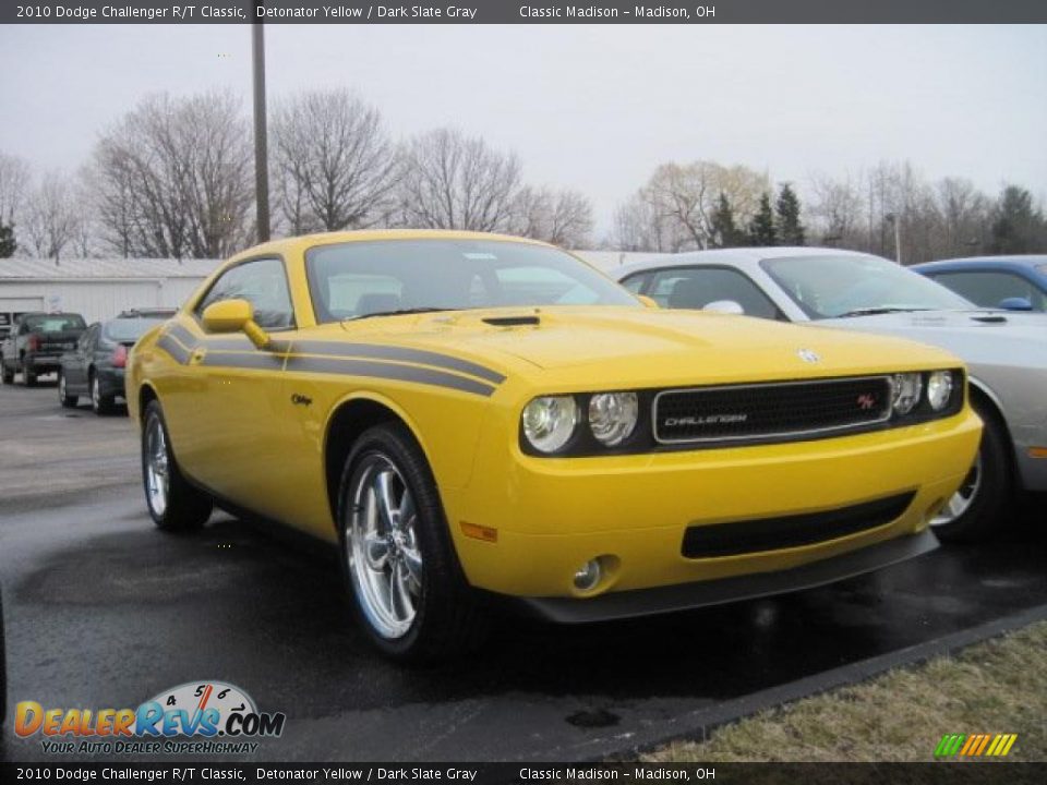 2010 Dodge Challenger R/T Classic Detonator Yellow / Dark Slate Gray Photo #4