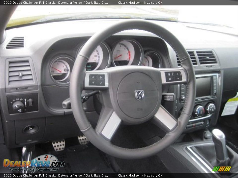 2010 Dodge Challenger R/T Classic Detonator Yellow / Dark Slate Gray Photo #12