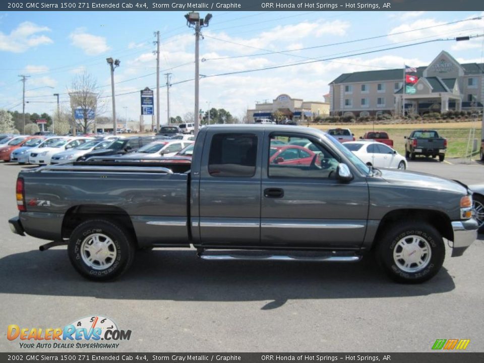 2002 GMC Sierra 1500 Z71 Extended Cab 4x4 Storm Gray Metallic / Graphite Photo #6