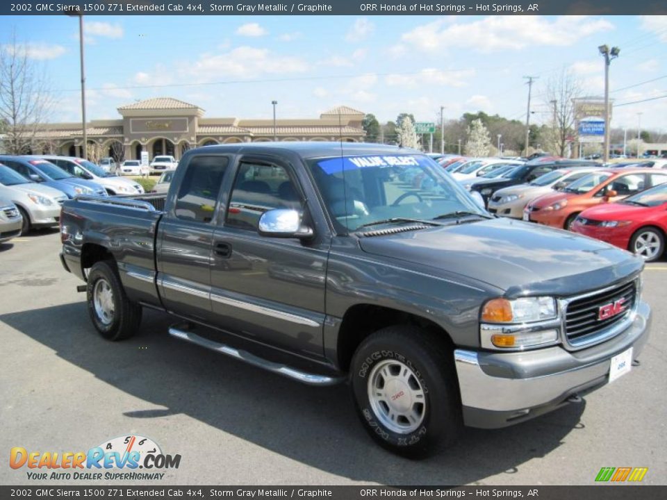 2002 GMC Sierra 1500 Z71 Extended Cab 4x4 Storm Gray Metallic / Graphite Photo #7