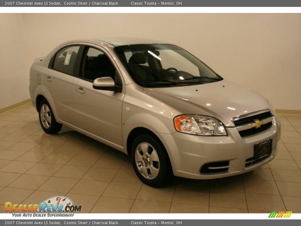 2007 Chevrolet Aveo LS Sedan Cosmic Silver / Charcoal Black Photo #1