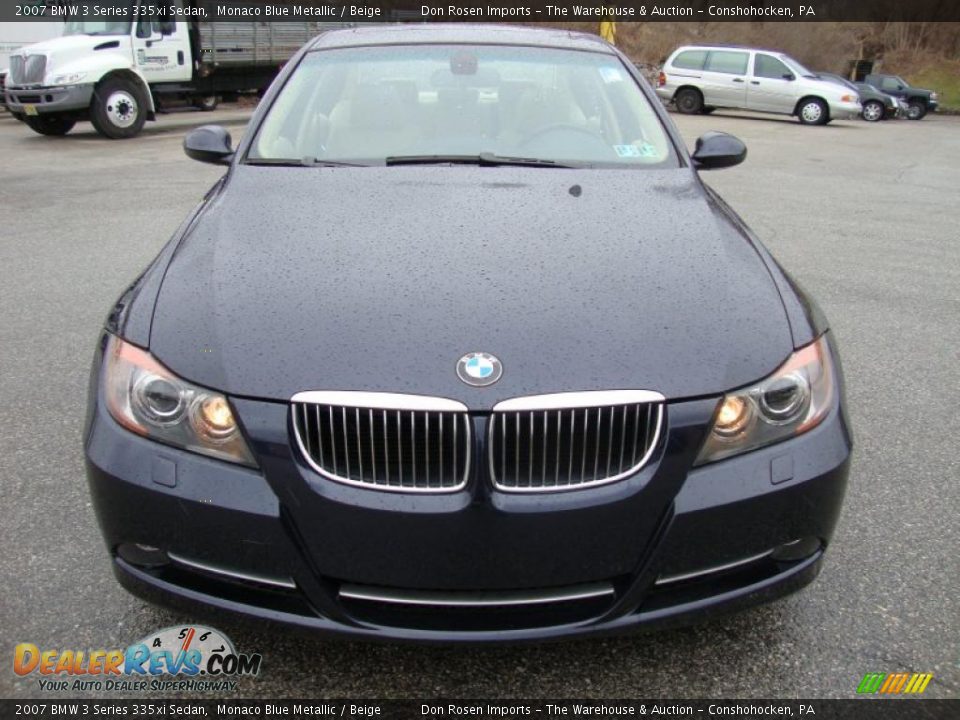 2007 BMW 3 Series 335xi Sedan Monaco Blue Metallic / Beige Photo #3