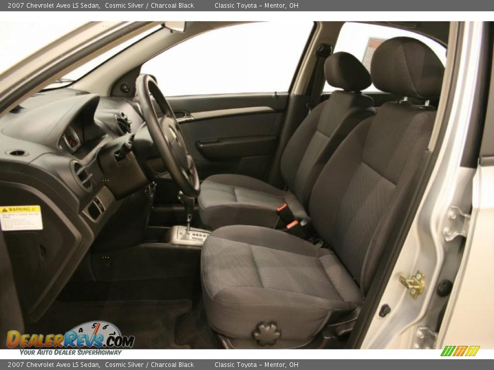 2007 Chevrolet Aveo LS Sedan Cosmic Silver / Charcoal Black Photo #9