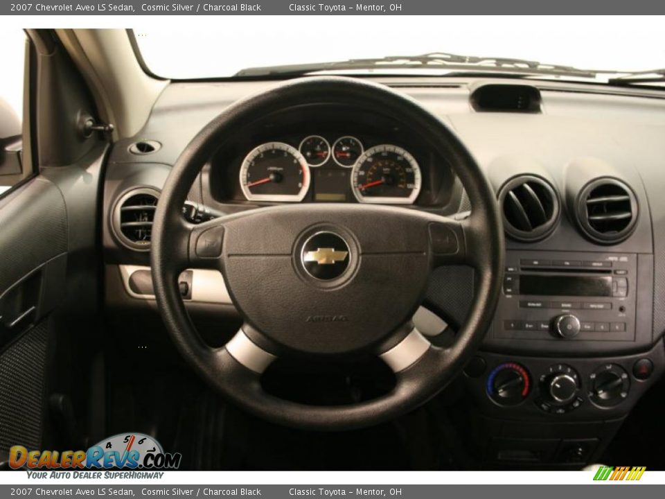 2007 Chevrolet Aveo LS Sedan Cosmic Silver / Charcoal Black Photo #10