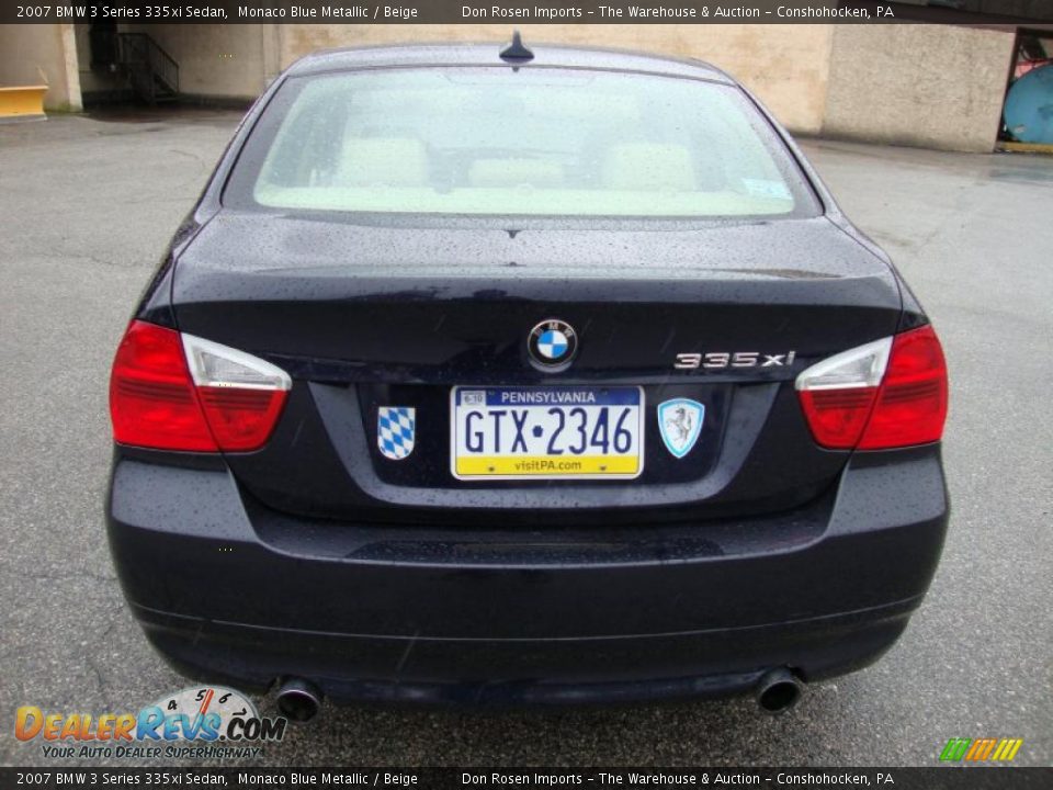 2007 BMW 3 Series 335xi Sedan Monaco Blue Metallic / Beige Photo #8