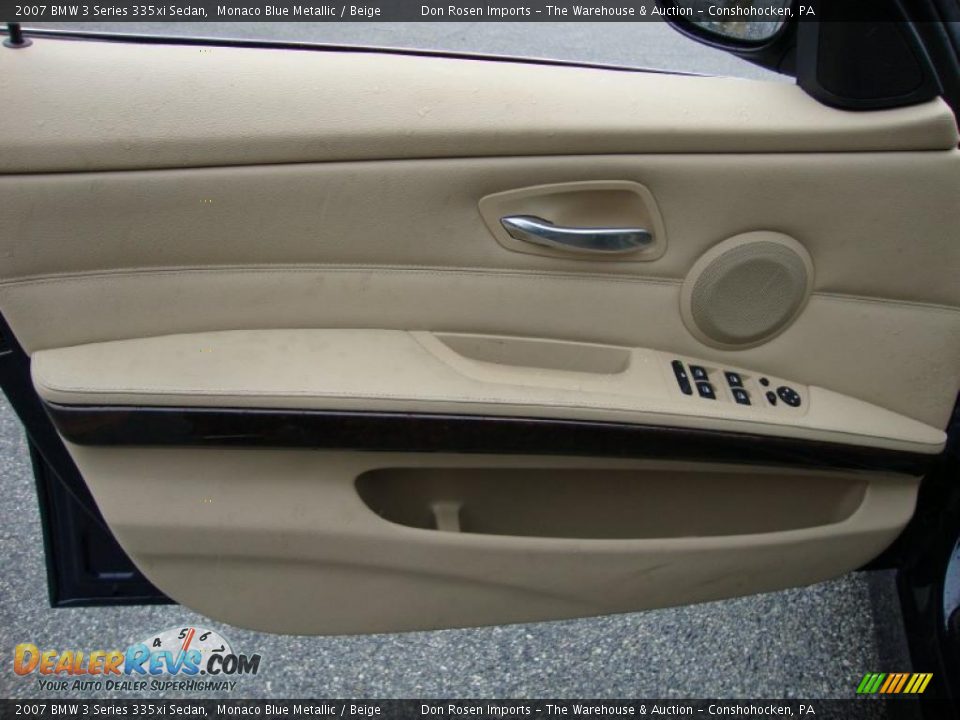 2007 BMW 3 Series 335xi Sedan Monaco Blue Metallic / Beige Photo #13