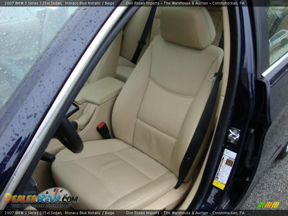 2007 BMW 3 Series 335xi Sedan Monaco Blue Metallic / Beige Photo #15