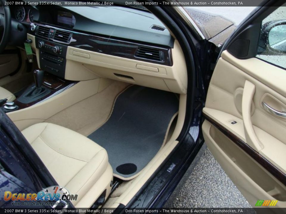 2007 BMW 3 Series 335xi Sedan Monaco Blue Metallic / Beige Photo #16