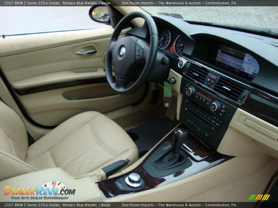 2007 BMW 3 Series 335xi Sedan Monaco Blue Metallic / Beige Photo #17