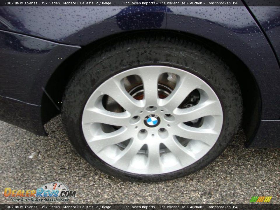 2007 BMW 3 Series 335xi Sedan Monaco Blue Metallic / Beige Photo #23