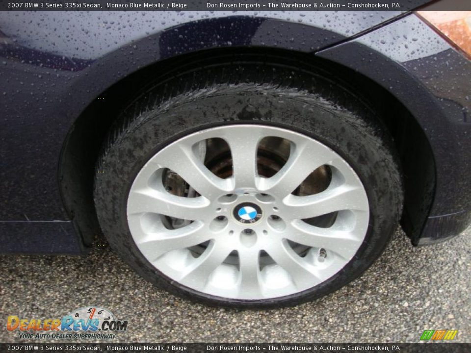 2007 BMW 3 Series 335xi Sedan Monaco Blue Metallic / Beige Photo #24